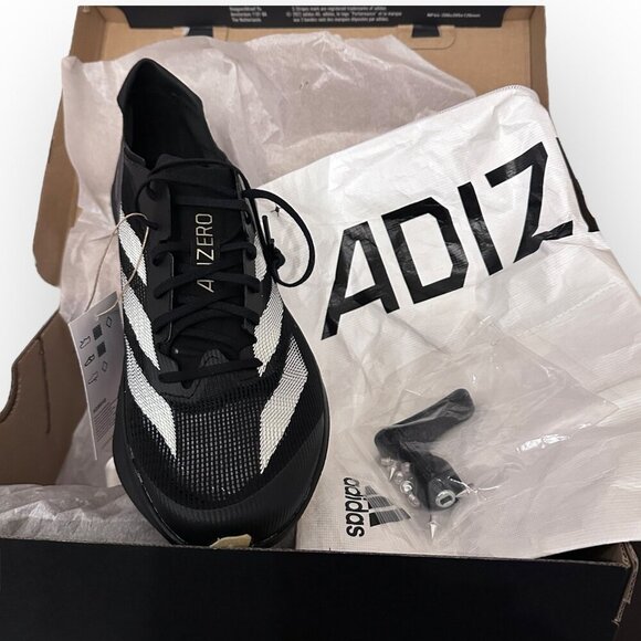 Adidas Adizero Avanti Track Field Spikes Black White Style IG9910 Size Mens 10 - Picture 14 of 15